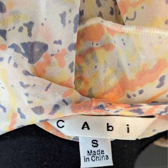 *3 for $12* Cabi Flashback Tunic Sheer Ruffle Collar Sleeveless Blouse -‎ Small - Picture 4 of 7